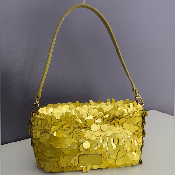 STAUD Yellow Sequin Timmy Bag - Picture 3 of 12